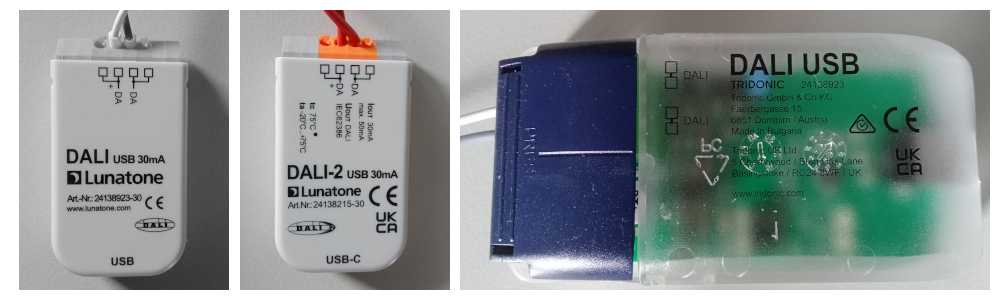 DALI-USB-interface-devices that can be used with the Luxtronic Production Programmer.